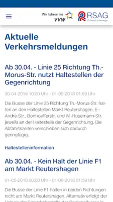 RSAG Fahrplan android App screenshot 1